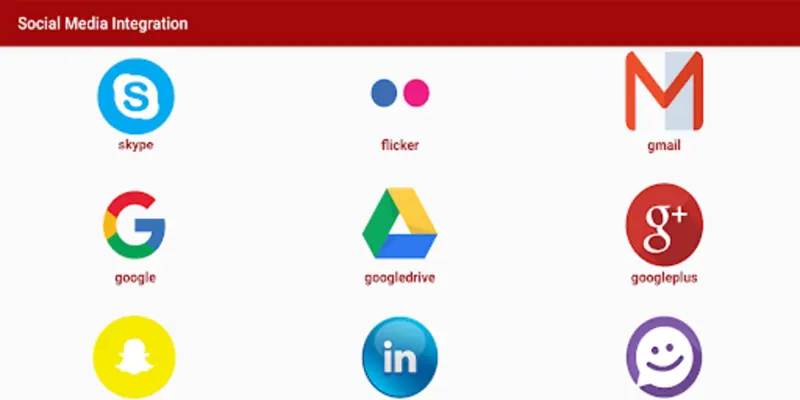 Social Media Integration android App screenshot 2